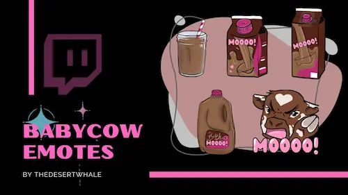 Emote and Sub Badges for BabyCow on Twitch