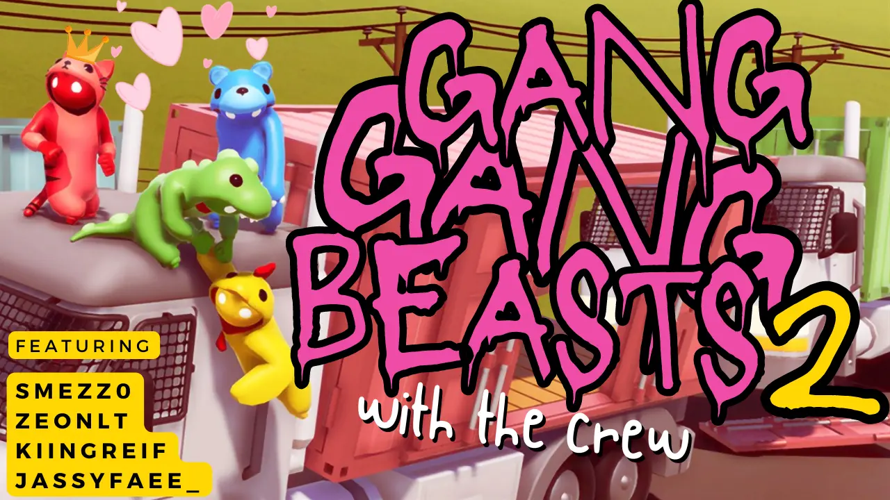 A YouTube thumbnail artwork for the game Gang Beasts