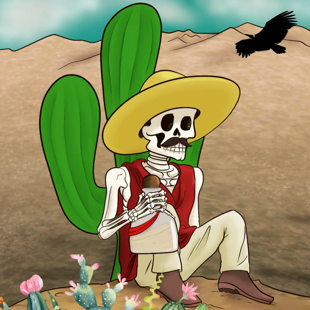 A skeleton on siesta