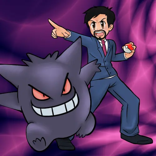 Illustrated character avatar for meekstv featuring the Pokemon, Gengar