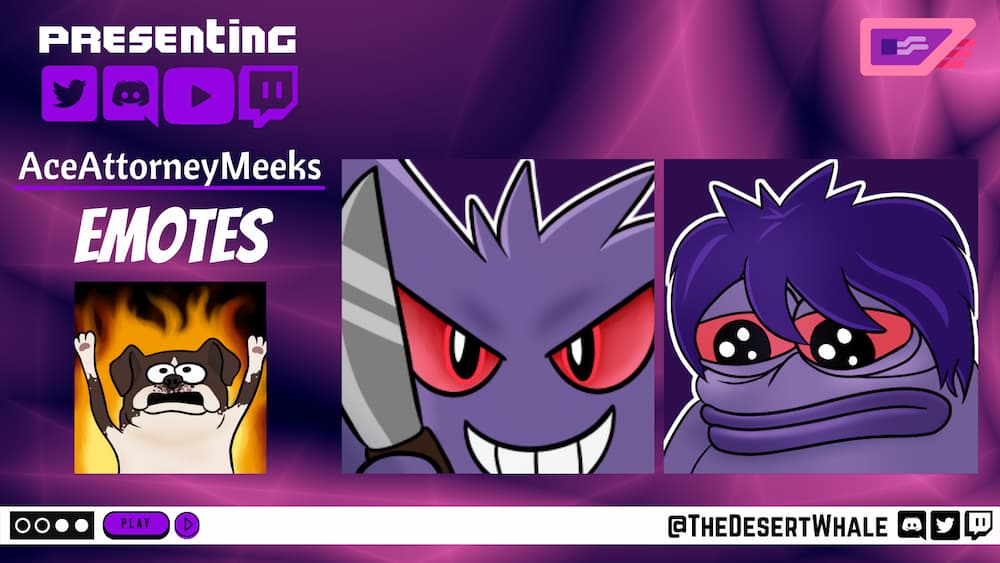 Gengar themed emotes for AceAttorneyMEEKS